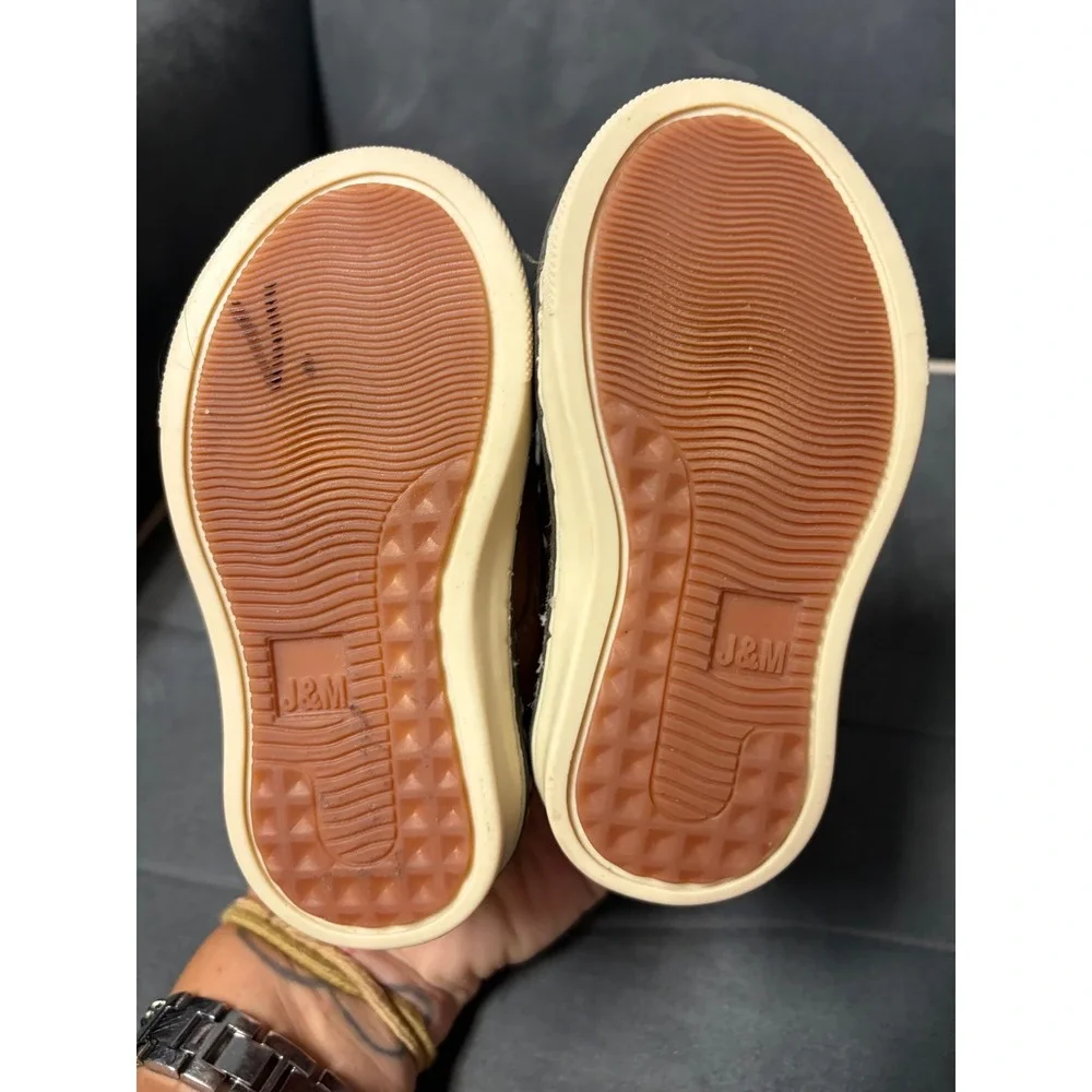 Johnston & Murphy Kids Tan Leather Hook and Loop Dress Shoes Size 5M loafers